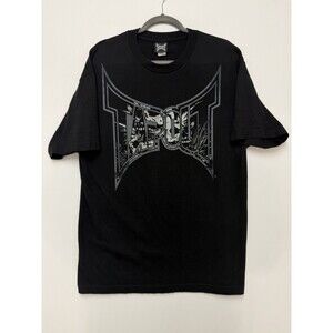 Vintage Tapout T-Shirt Men’s Large Black Hint Of Death MMA UFC Y2K Graphic Tee